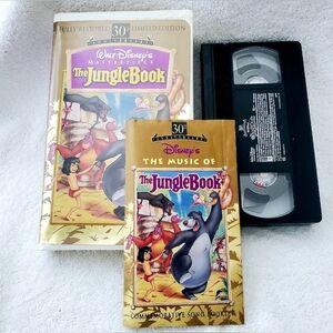 The Jungle Book 30th Anniversary VHS With Commemorative Song Book